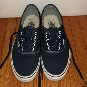 Navy Blue low top Vans (lightly used)